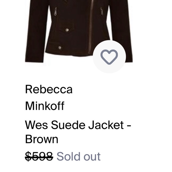 ⛔️❌ S O L D ❌⛔️ Rebecca Mincoff Wes Suede Jacket Dark Brown Size M - Picture 11 of 12